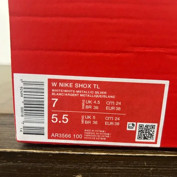 Nike Shox TL ‘White Metallic Silver Max Orange’ Womens - Picture 6 of 6